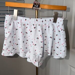 146. Skims Waffle Shorts Holiday Print